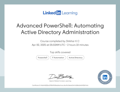 Advanced PowerShell: Automating Active Directory Administration