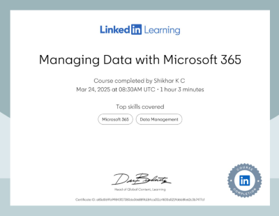 Managing Data with Microsoft 365